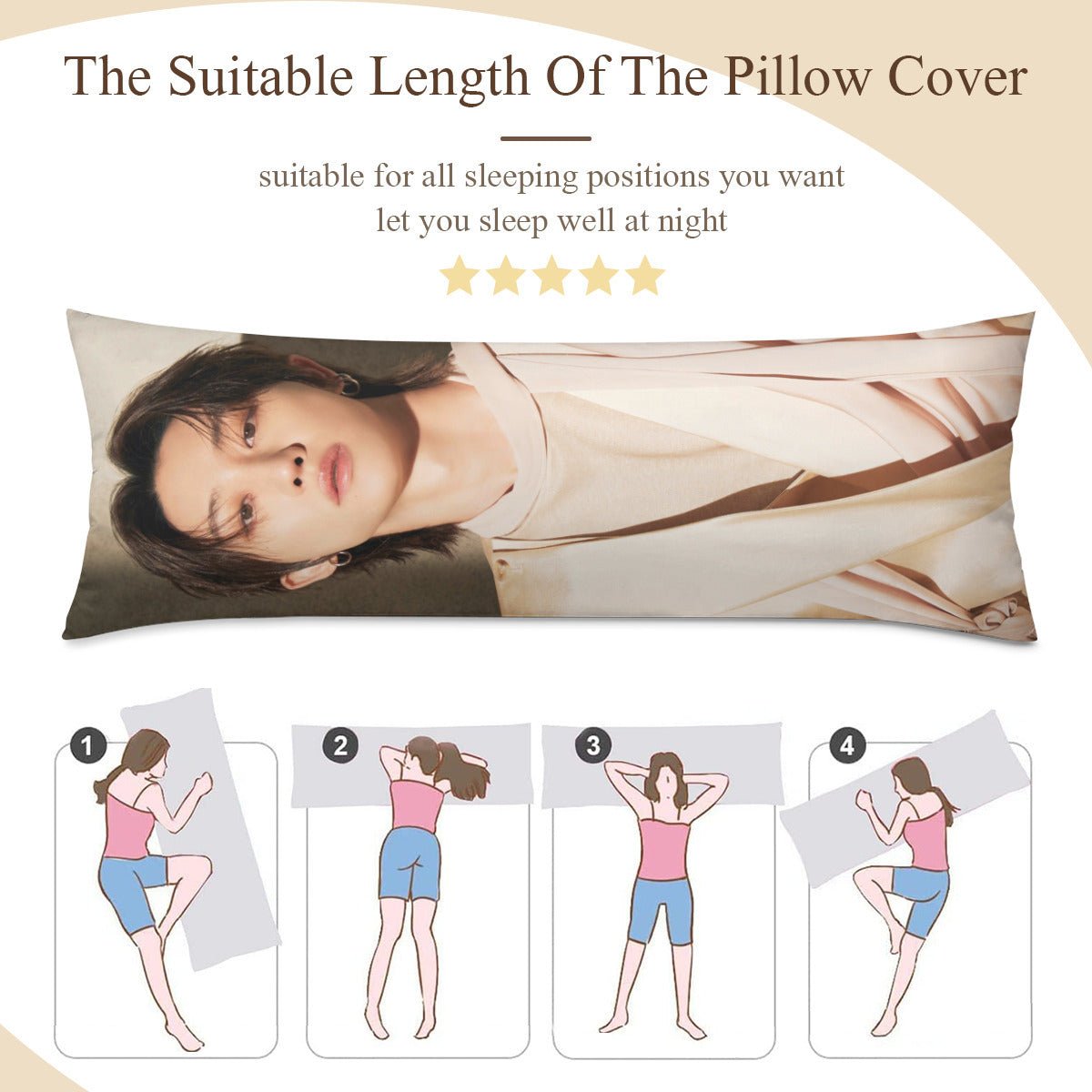 Seventeen The8 Full Body Pillow Case - Double Sided Full Body Pillowcases - 3 sizes! - Beyond The Shoppe