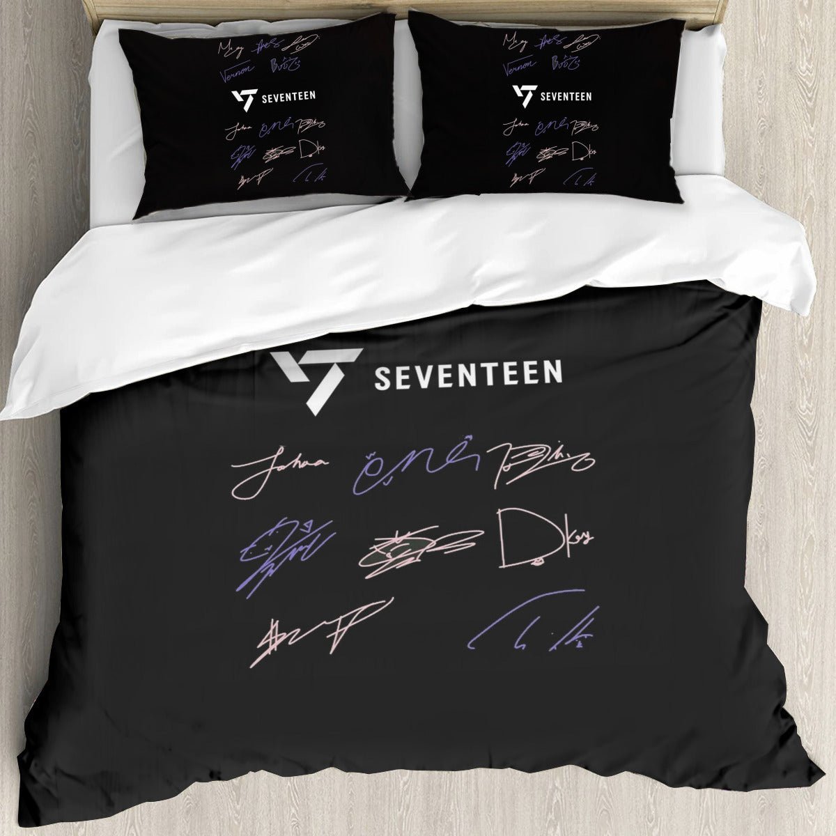 Seventeen Themed Logo & Signatures Bedding - 3 piece set including Duvet with 2 pillowcases! - Beyond The Shoppe