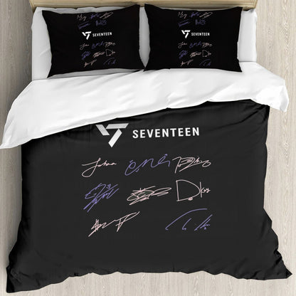 Seventeen Themed Logo & Signatures Bedding - 3 piece set including Duvet with 2 pillowcases! - Beyond The Shoppe