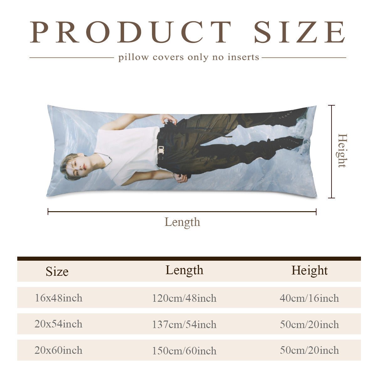 Seventeen Wen Junhui Full Body Pillow Case - Double Sided Full Body Pillowcases - 3 sizes! - Beyond The Shoppe