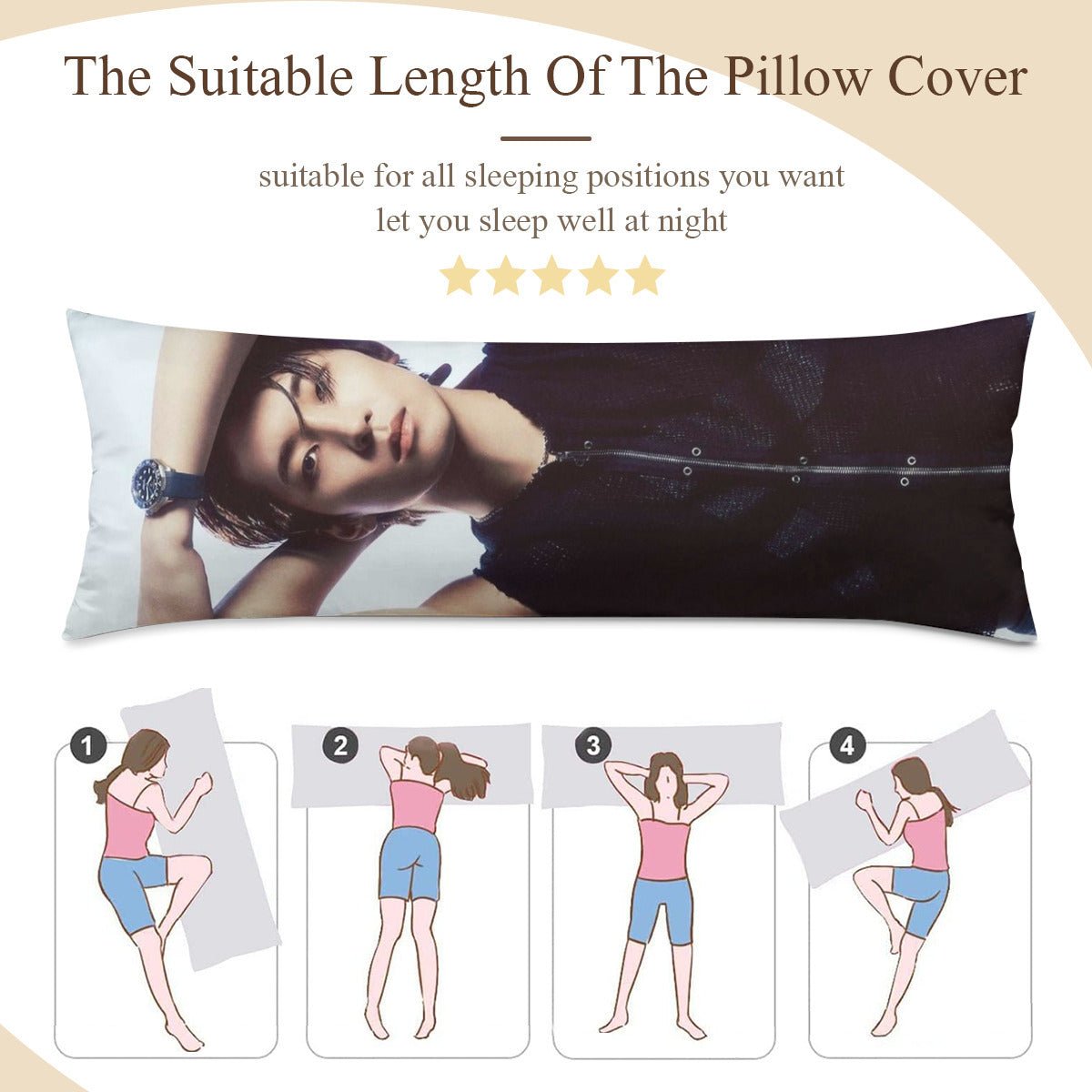 Seventeen Wonwoo Full Body Pillow Case - Double Sided Full Body Pillowcases - 3 sizes! - Beyond The Shoppe