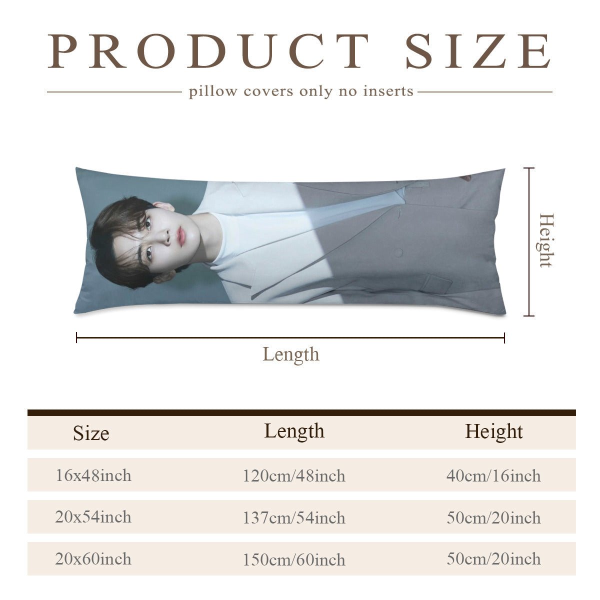 Seventeen Yoon Jeonghan Full Body Pillow Case - Double Sided Full Body Pillowcases - 3 sizes! - Beyond The Shoppe
