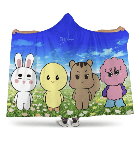 Shinee Hooded Blanket – K-Pop Cozy Wearable Fleece Blanket - Beyond The Shoppe