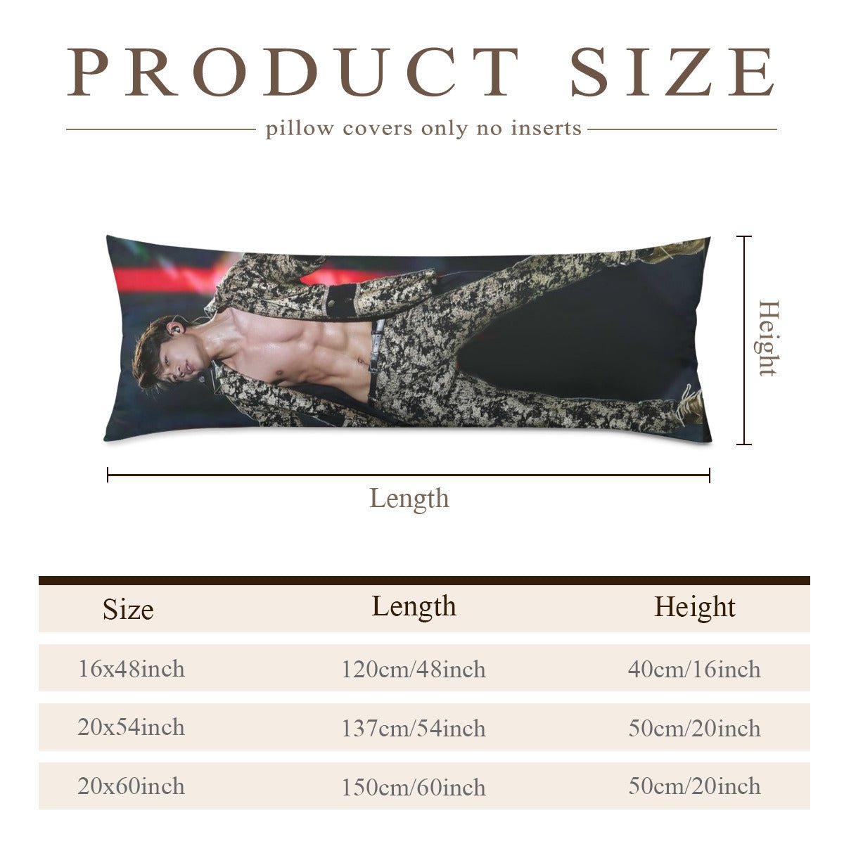 SHINee Minho Full Body Pillow Case - Double Sided Full Body Pillowcases - 3 sizes! - Beyond The Shoppe