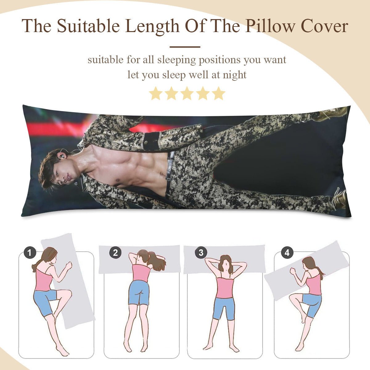 SHINee Minho Full Body Pillow Case - Double Sided Full Body Pillowcases - 3 sizes! - Beyond The Shoppe