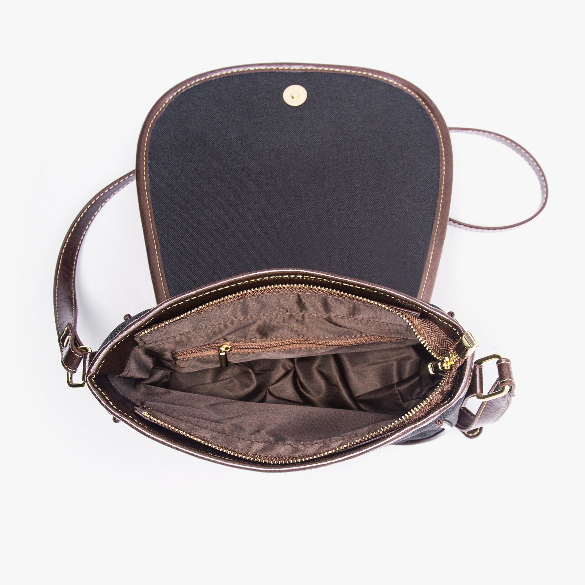 SHINee Pattern Flap Saddle Bag – Perfect Everyday Crossbody Purse - Chic & Cute Bag - Beyond The Shoppe