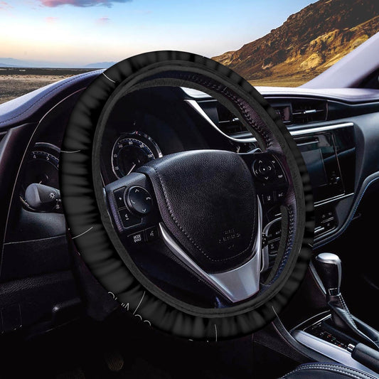 Shinee Steering Wheel Cover car accessory - black steering cover - great gift - kpop car accessories - Beyond The Shoppe