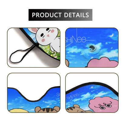 Shinee Sun Shade - Windshield Cover - KPop Themed - Great gift! Car Window Shield - Windshield Protector - Beyond The Shoppe