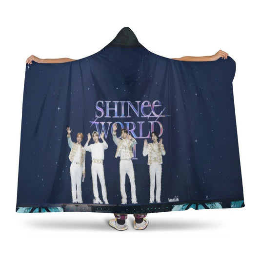 Shinee World Hooded Blanket – K-Pop Cozy Wearable Fleece Blanket - Beyond The Shoppe