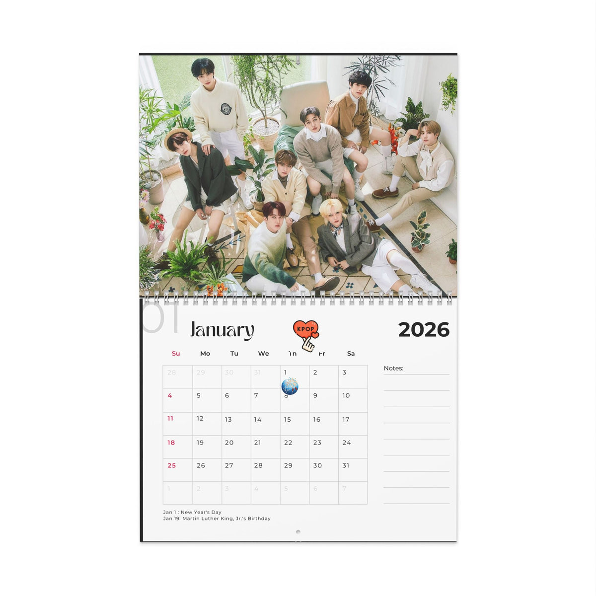 Stray Kids 2026 Wall Calendar Monthly Planner KPop Gift - Beyond The Shoppe