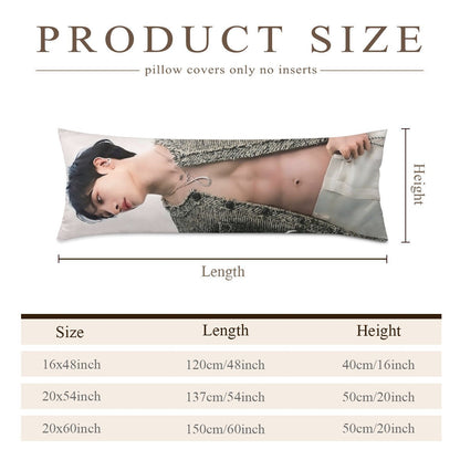 Stray Kids Bang Chan Full Body Pillow Case - Double Sided Full Body Pillowcases - 3 sizes! Long Pillow Cover Double - Sided Design (Multiple Sizes) Bangchan - Beyond The Shoppe