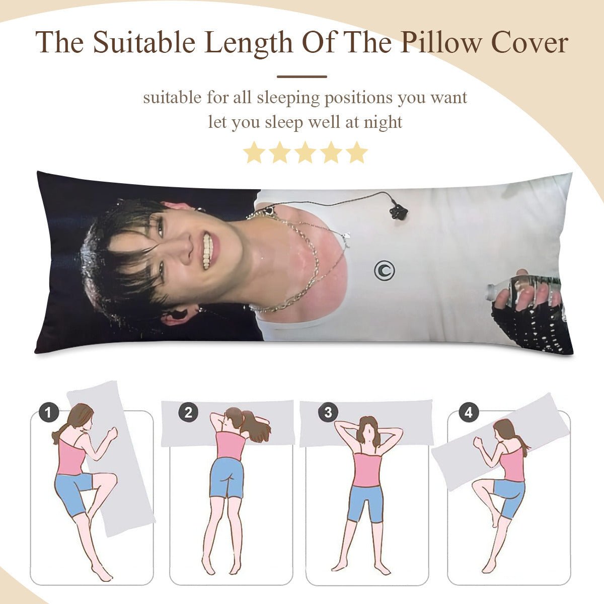 Stray Kids Bangchan Full body pillow case - Double sided Pillowcase - in 3 sizes! Stays Skzoo Bang Chan - Beyond The Shoppe