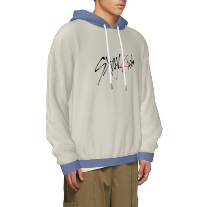 Stray Kids Beige & Blue with Names Light weight Hoodie Sweatshirt with pockets – Fanmade K - pop Apparel - Beyond The Shoppe
