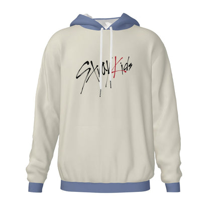 Stray Kids Beige & Blue with Names Light weight Hoodie Sweatshirt with pockets – Fanmade K - pop Apparel - Beyond The Shoppe