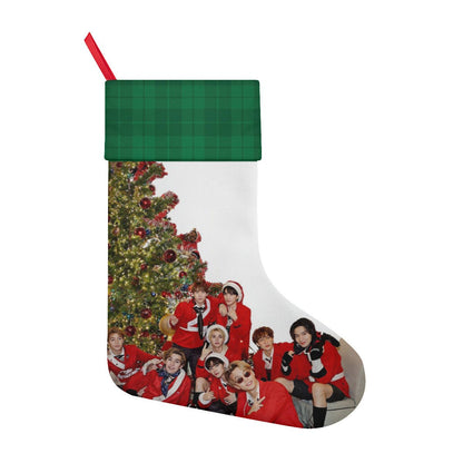 Stray kids by the Tree Classic Holiday 16 - Inch Linen Christmas Stocking – Decor, Soft & Durable - Beyond The Shoppe