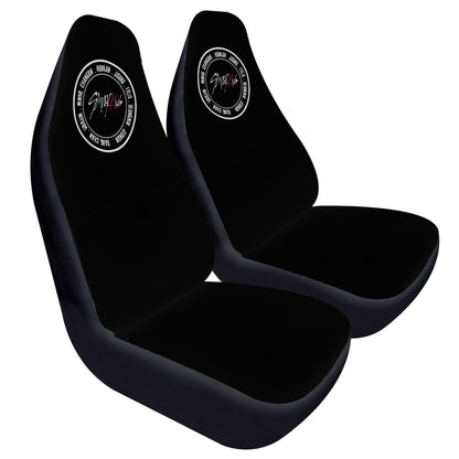 Stray Kids Car SeatMicrofiber Covers - Set of 2 - Black with circle StrayKids logo car seat covers - car accessories - stays car Skzoo - Beyond The Shoppe