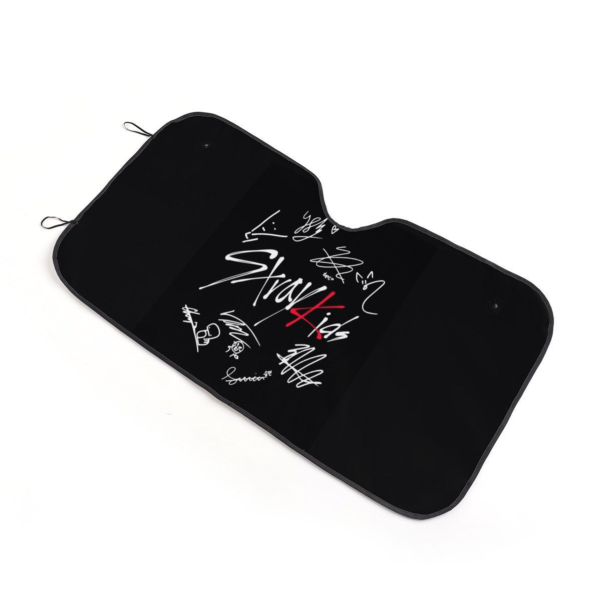 Stray Kids Car sun visor logo with signatures - Windshield cover, sunshade, windshield protector, car window shade, UV blocker, sun blocker - Beyond The Shoppe