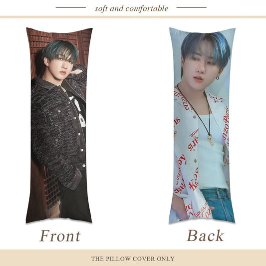Stray Kids Changbin Full Body Pillow Case - Double Sided Full Body Pillowcases - 3 sizes! Long Pillow Cover Double - Sided Design (Multiple Sizes) - Beyond The Shoppe