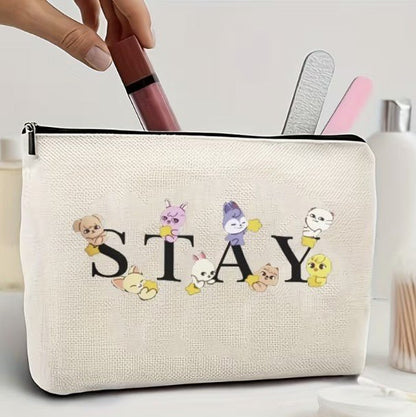 Stray Kids Compact Bag - Cosmetic Organizer - Make Up Bag - Pouch - Beyond The Shoppe