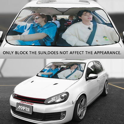Stray Kids Driving Car sun visor - Windshield cover, sunshade, windshield protector, car window shade, UV blocker, sun blocker - Beyond The Shoppe