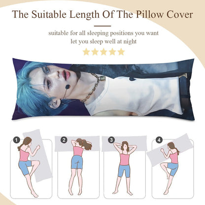 Stray Kids Felix with Blonde & Blue Hair Full body pillow case - The duality! 3 sizes! - Beyond The Shoppe
