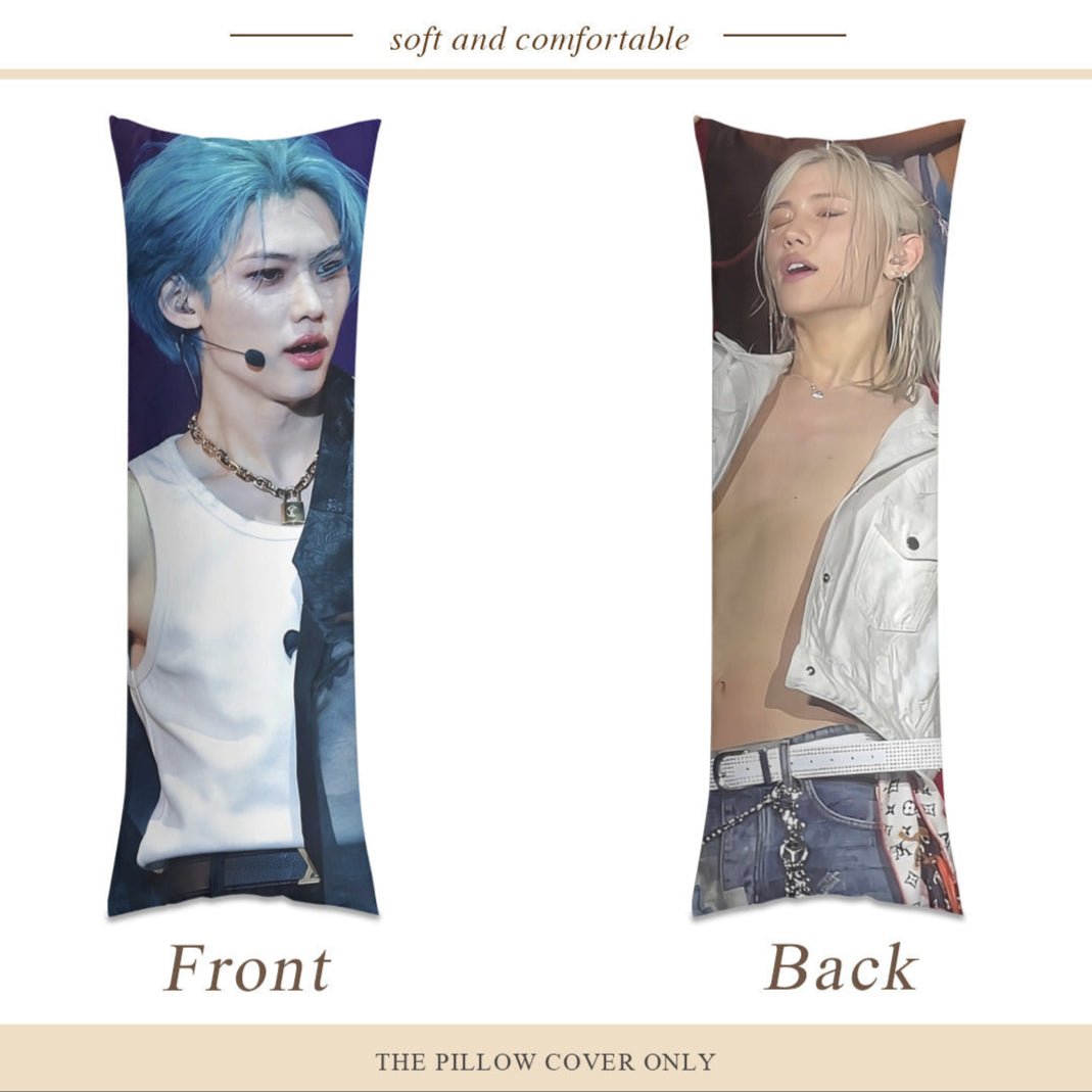Stray Kids Felix with Blonde & Blue Hair Full body pillow case - The duality! 3 sizes! - Beyond The Shoppe