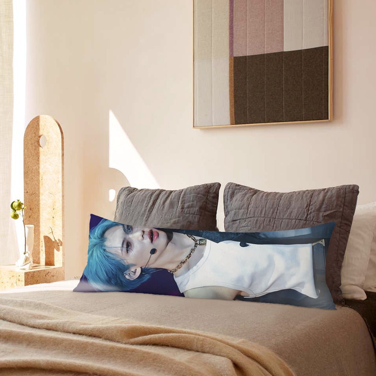 Stray Kids Felix with Blonde & Blue Hair Full body pillow case - The duality! 3 sizes! - Beyond The Shoppe