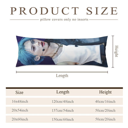 Stray Kids Felix with Blonde & Blue Hair Full body pillow case - The duality! 3 sizes! - Beyond The Shoppe