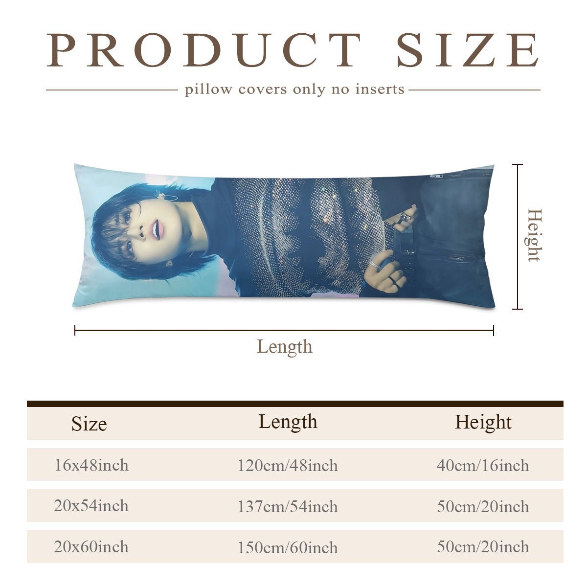 Stray Kids Han Full Body Pillow Case - Double Sided Full Body Pillowcases - 3 sizes! Long Pillow Cover Double - Sided Design (Multiple Sizes) - Beyond The Shoppe