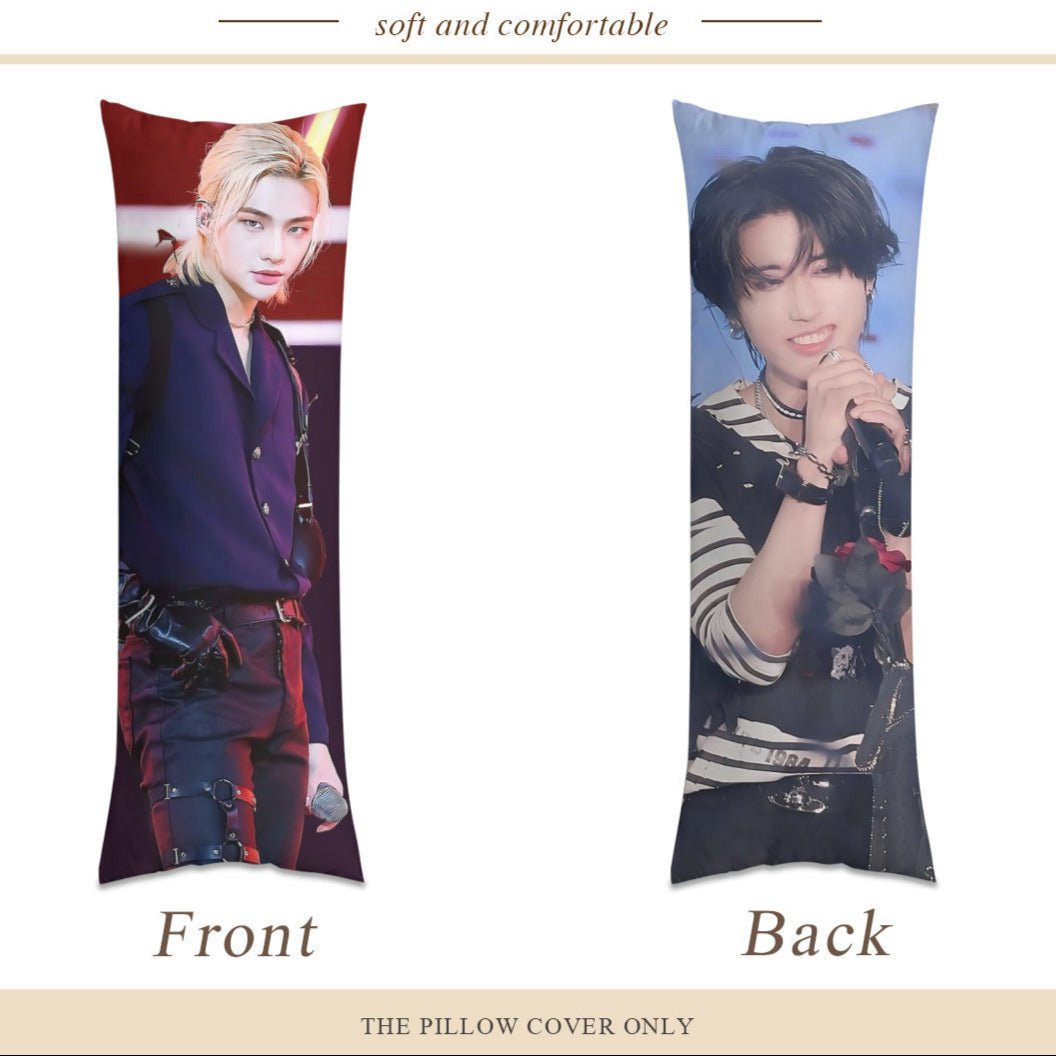 Stray Kids Han Jisung and Hyunjin Body Pillow Case - Full body pillow case - Double sided pillowcase - in 3 sizes! Stays Skzoo - Beyond The Shoppe