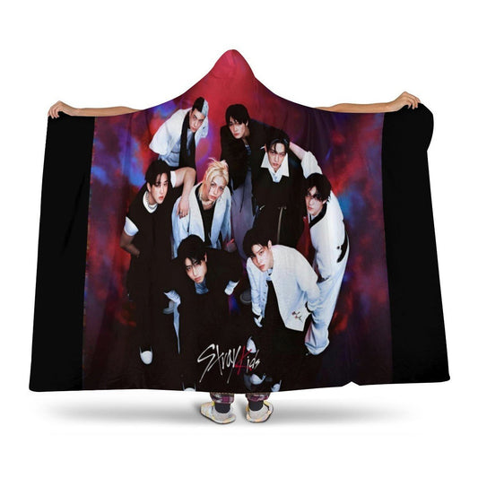 Stray Kids Hooded Blanket – K-Pop Cozy Wearable Fleece Blanket - Beyond The Shoppe
