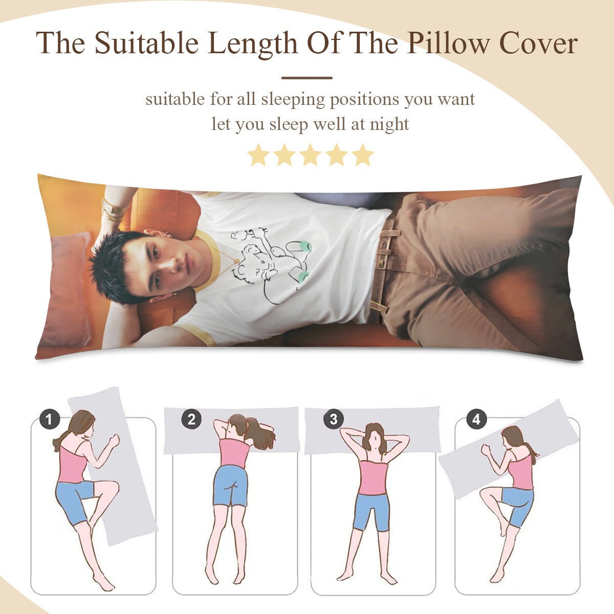 Stray Kids Hyunjin Beautiful Duality Full Body Pillow Case - Double Sided with two different photos full body pillowcases - 3 sizes! Great Kpop gift idea! - Beyond The Shoppe
