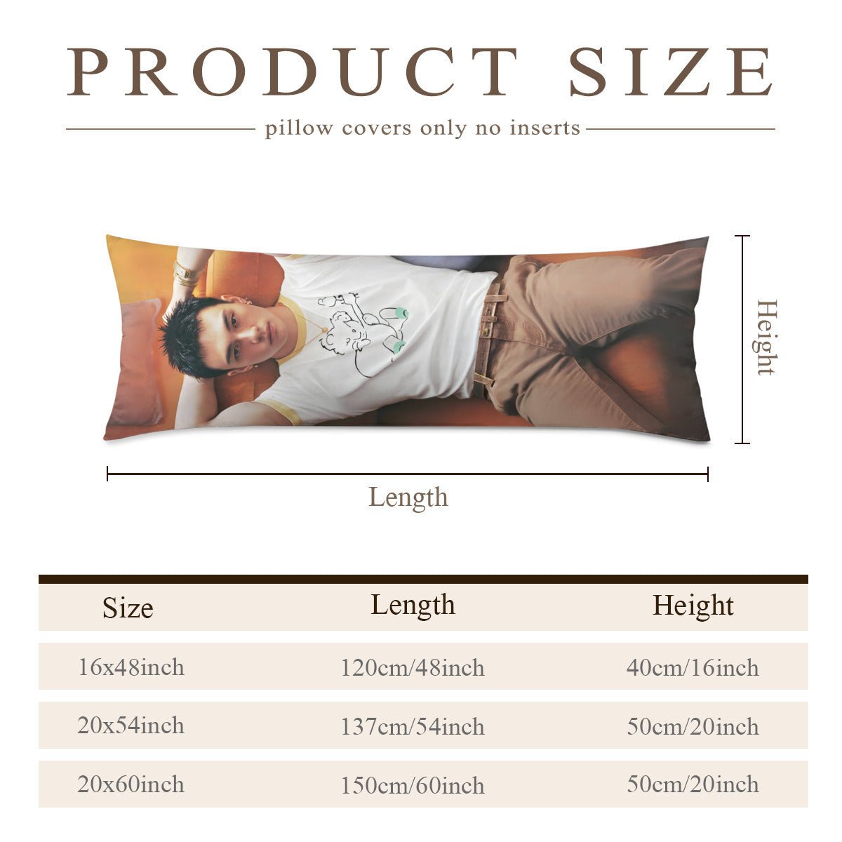 Stray Kids Hyunjin Beautiful Duality Full Body Pillow Case - Double Sided with two different photos full body pillowcases - 3 sizes! Great Kpop gift idea! - Beyond The Shoppe