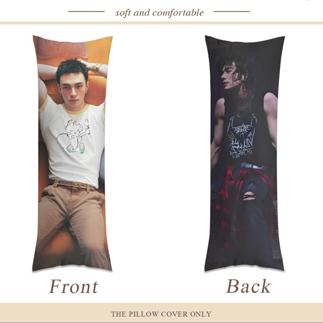 Stray Kids Hyunjin Beautiful Duality Full Body Pillow Case - Double Sided with two different photos full body pillowcases - 3 sizes! Great Kpop gift idea! - Beyond The Shoppe