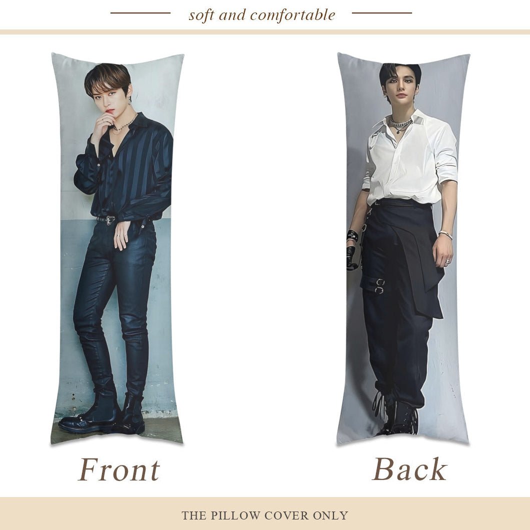 Stray Kids Lee know Full Body Pillow Case - Double Sided Full Body Pillowcases - 3 sizes! - Long Pillow Cover Double - Sided Design (Multiple Sizes) - Beyond The Shoppe
