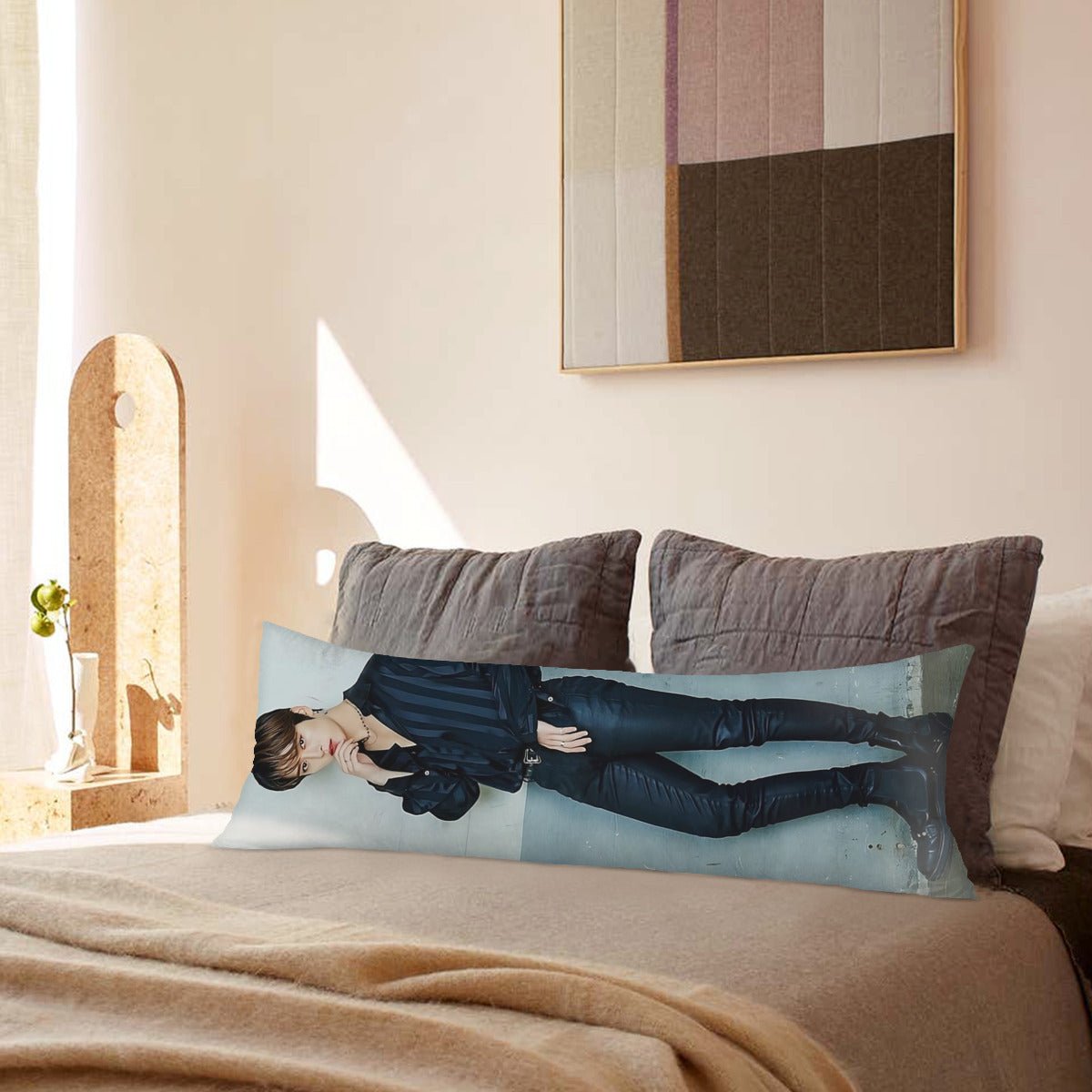 Stray Kids Lee know Full Body Pillow Case - Double Sided Full Body Pillowcases - 3 sizes! - Long Pillow Cover Double - Sided Design (Multiple Sizes) - Beyond The Shoppe