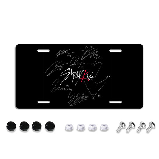 Stray Kids License Plate Vanity Frame – Stray Kids Logo and Signatures - The Perfect K - Pop Car Accessory for STAY! - Beyond The Shoppe