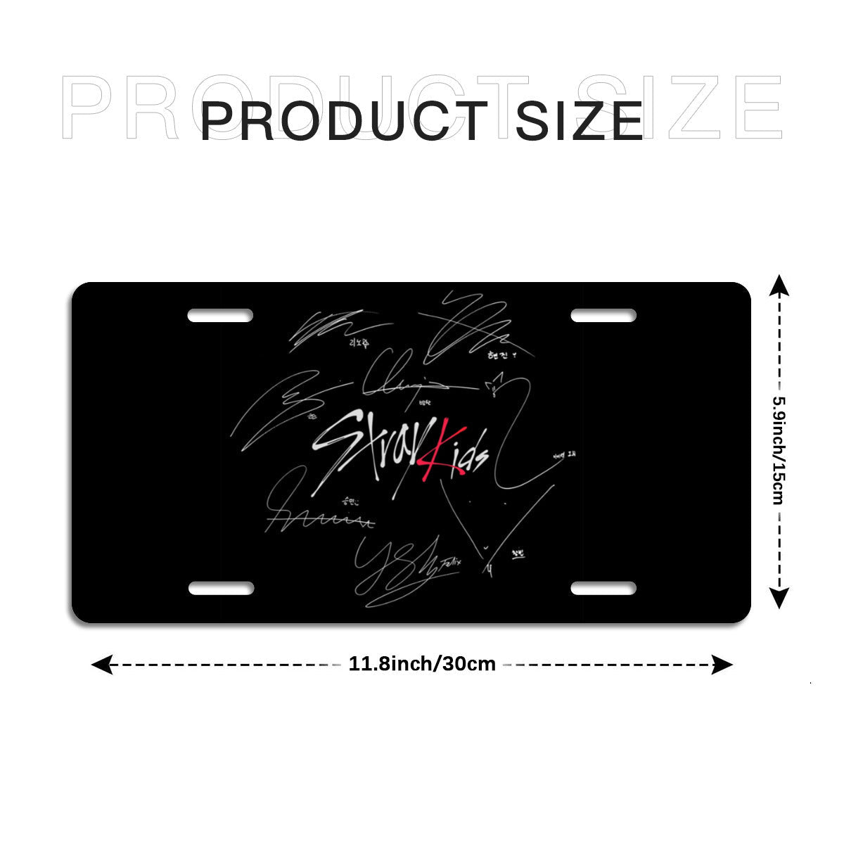 Stray Kids License Plate Vanity Frame – Stray Kids Logo and Signatures - The Perfect K - Pop Car Accessory for STAY! - Beyond The Shoppe
