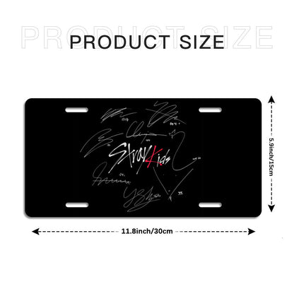 Stray Kids License Plate Vanity Frame – Stray Kids Logo and Signatures - The Perfect K - Pop Car Accessory for STAY! - Beyond The Shoppe