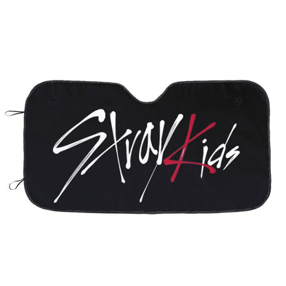 Stray Kids Logo Sun Shade - in Black! Windshield Cover - KPop Themed - Great gift! Car Window Shield - Windshield Protector - Beyond The Shoppe