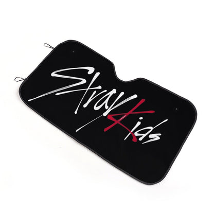 Stray Kids Logo Sun Shade - in Black! Windshield Cover - KPop Themed - Great gift! Car Window Shield - Windshield Protector - Beyond The Shoppe