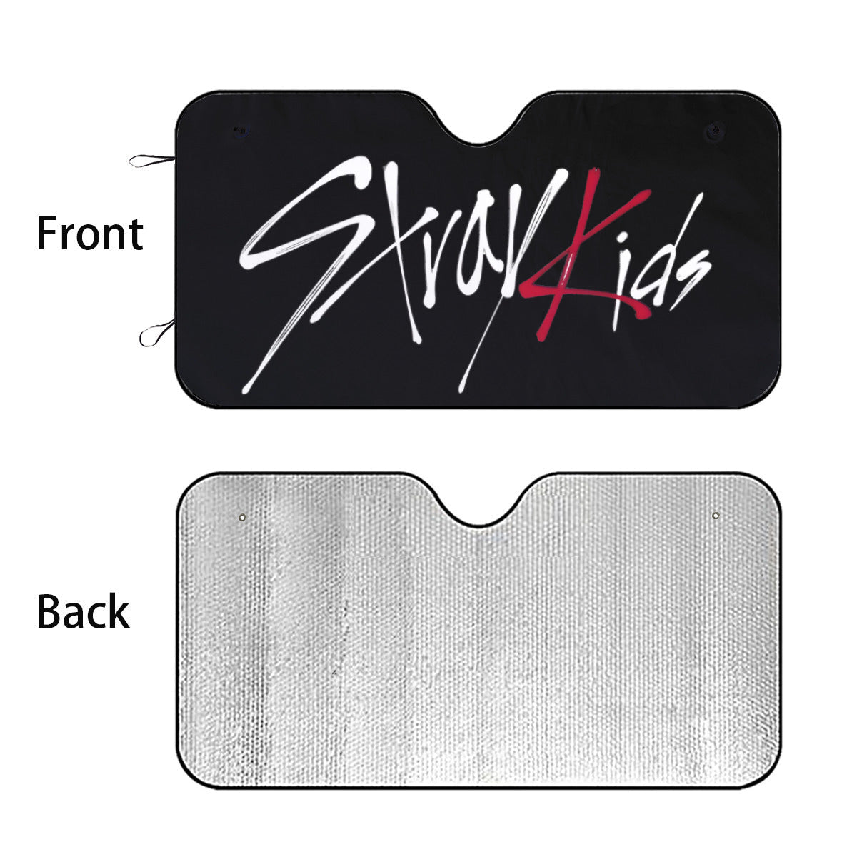 Stray Kids Logo Sun Shade - in Black! Windshield Cover - KPop Themed - Great gift! Car Window Shield - Windshield Protector - Beyond The Shoppe