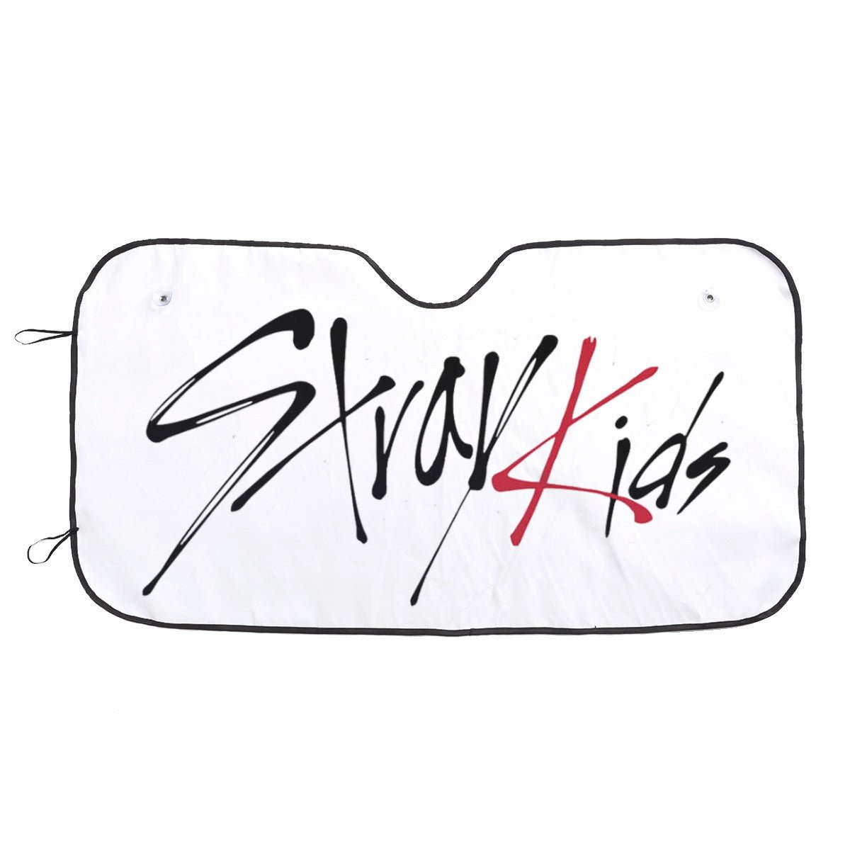 Stray Kids Logo Sun Shade - in White! Windshield Cover - KPop Themed - Great gift! Car Window Shield - Windshield Protector - Beyond The Shoppe