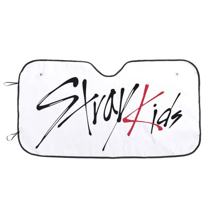 Stray Kids Logo Sun Shade - in White! Windshield Cover - KPop Themed - Great gift! Car Window Shield - Windshield Protector - Beyond The Shoppe