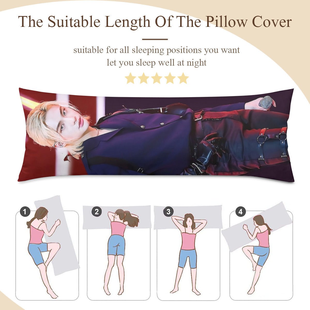 Stray Kids Seungmin Body Pillow Case - Full body pillow case - Double sided pillowcase - in 3 sizes! Stays Skzoo - Beyond The Shoppe