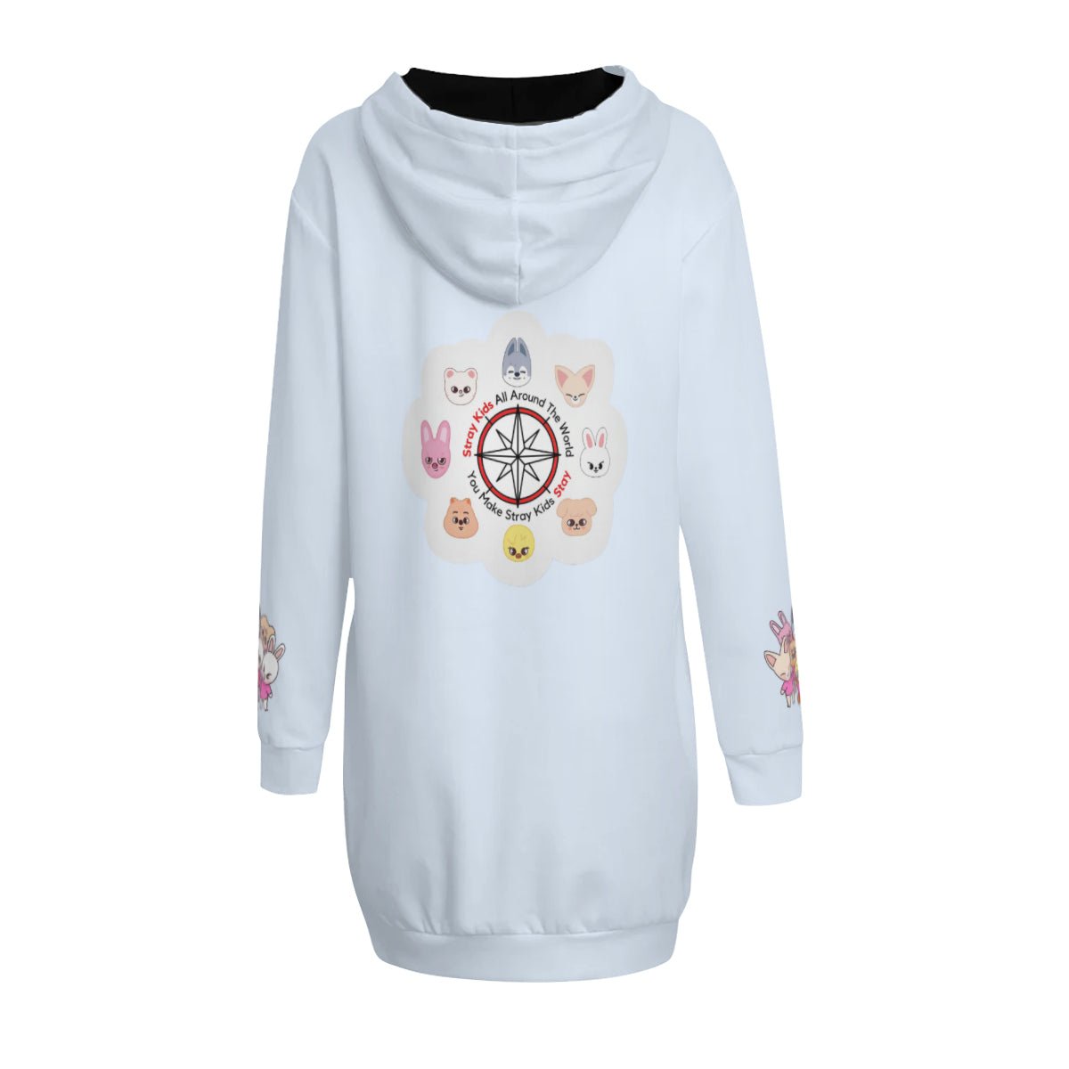 Stray Kids SKZOO Bangchan Wolf Chan Snug Hoodie Oversized - Skzoo Wearable Sleep Blanket Hoodie - Straykids Blanket - Fleece Hoodie - Beyond The Shoppe