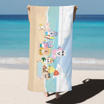 Stray Kids Skzoo Beach towel - Pool Towel - Oversized bath towel - Beyond The Shoppe