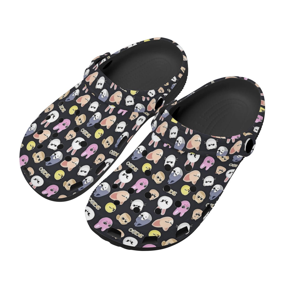 Stray Kids Skzoo Black Pattern Women & Men Sizes - Unisex Crocs - Clogs - Slip On Shoes - Beyond The Shoppe