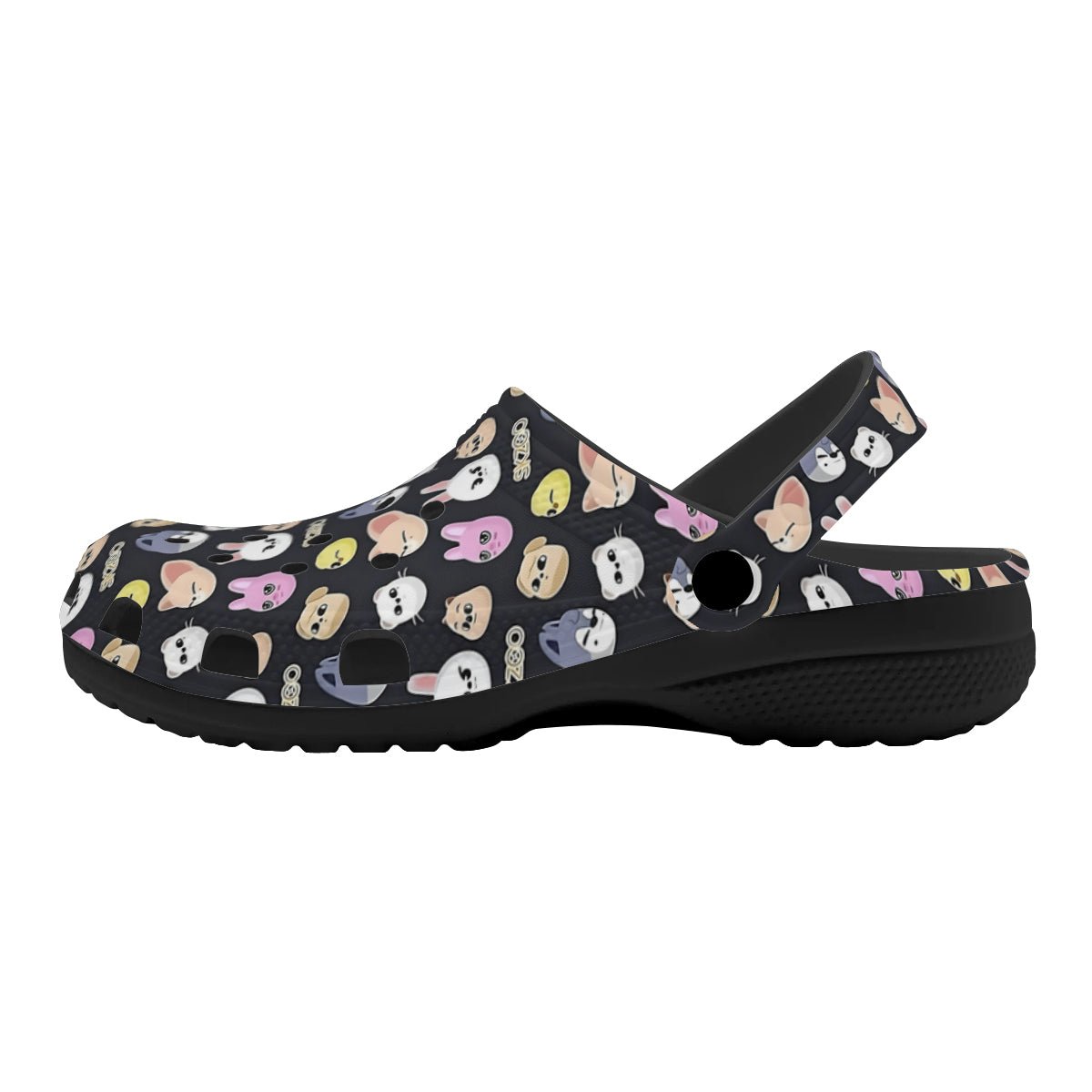 Stray Kids Skzoo Black Pattern Women & Men Sizes - Unisex Crocs - Clogs - Slip On Shoes - Beyond The Shoppe