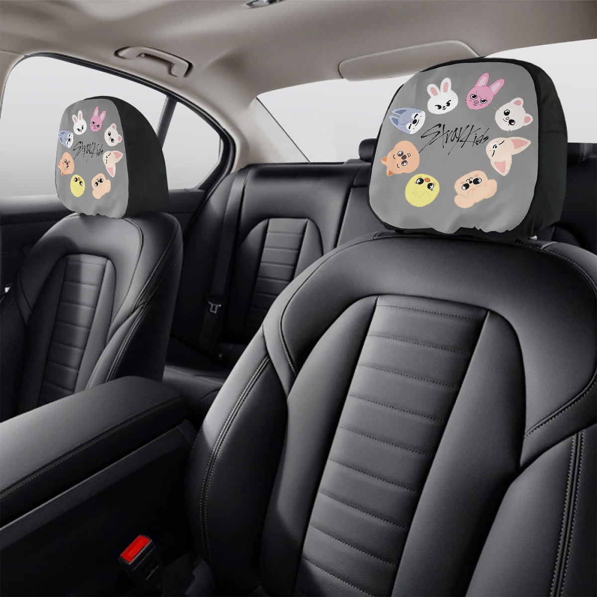 Stray Kids Skzoo Car headrest covers - Choice of all or your fav! Straykids car accessories - 2 pieces - Beyond The Shoppe